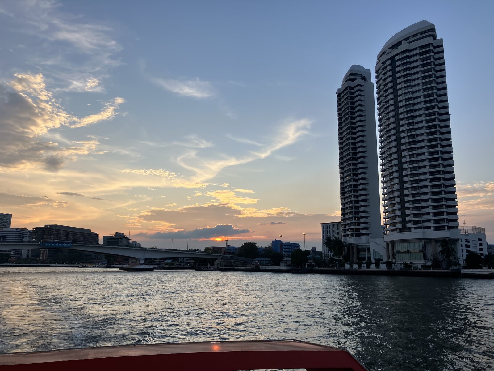 Chao phraya river sunset
