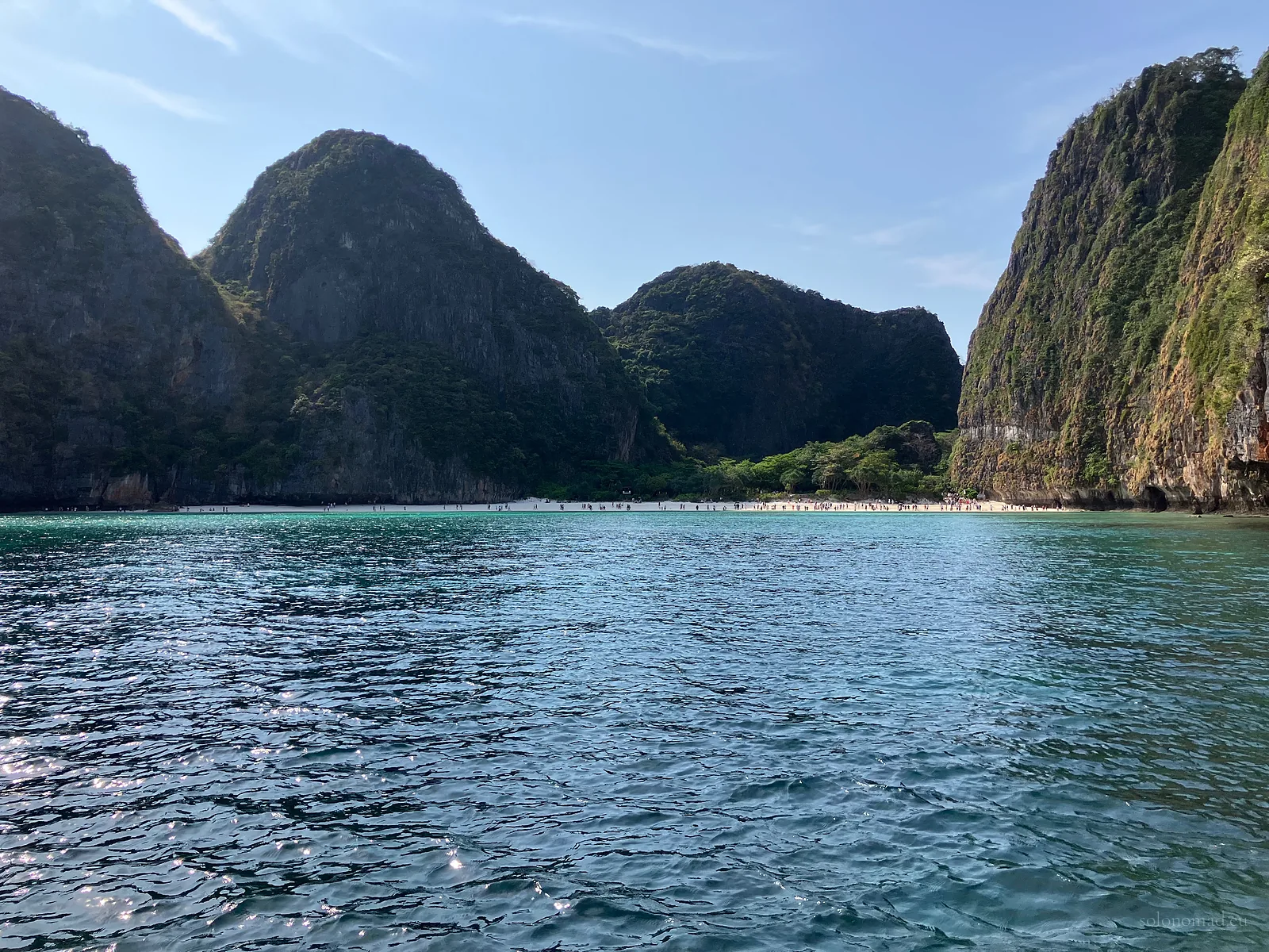 View of Maya Bay from the longtail boat