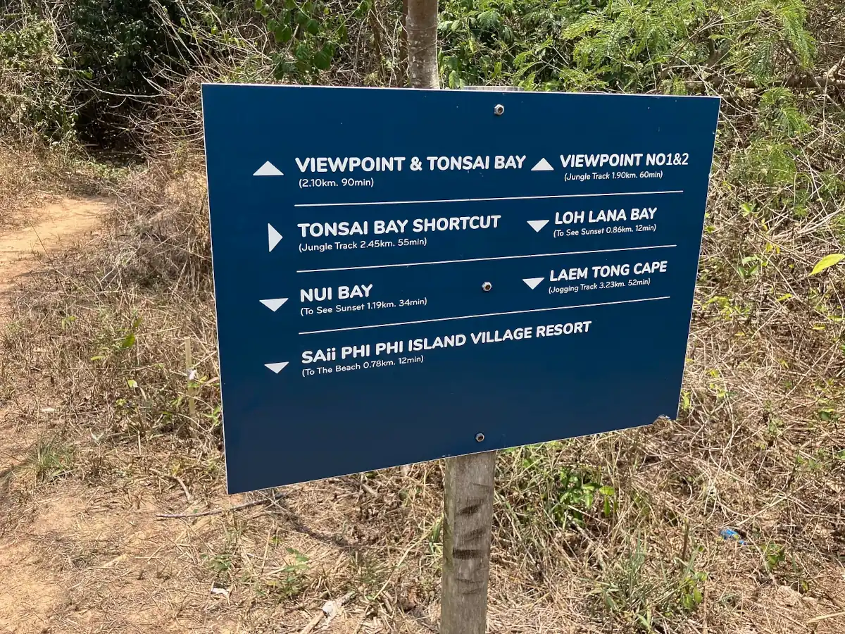 A trail sign