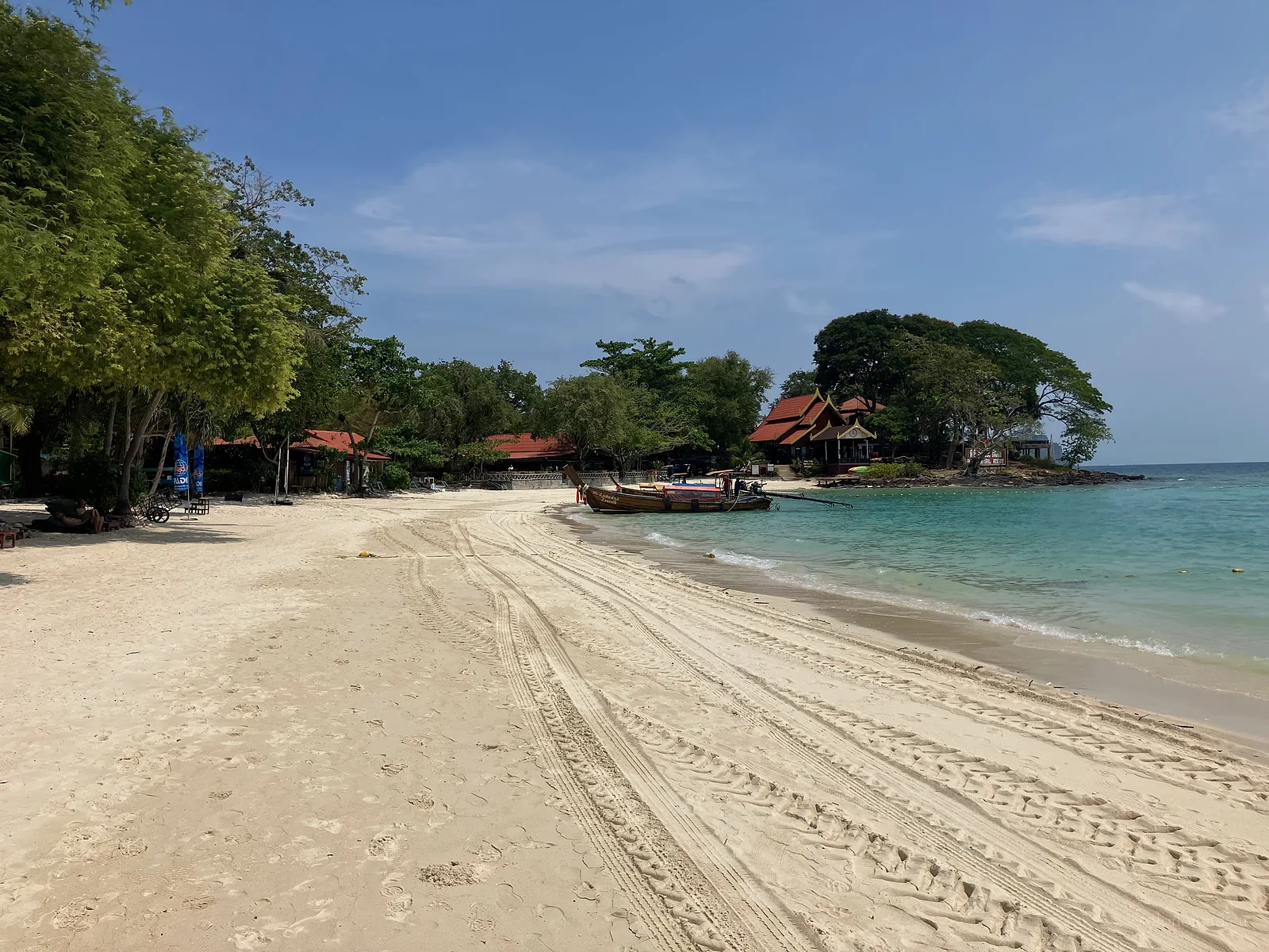 View of the beach and reception